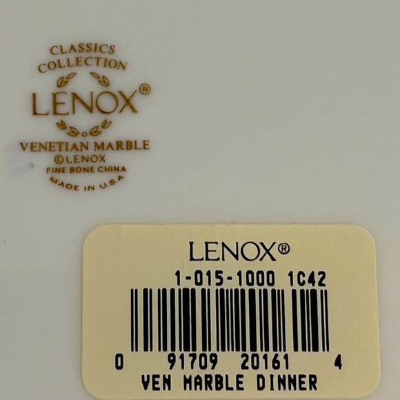 Lenox "Venetian marble 9 dinner plates" - Picture 4 of 6
